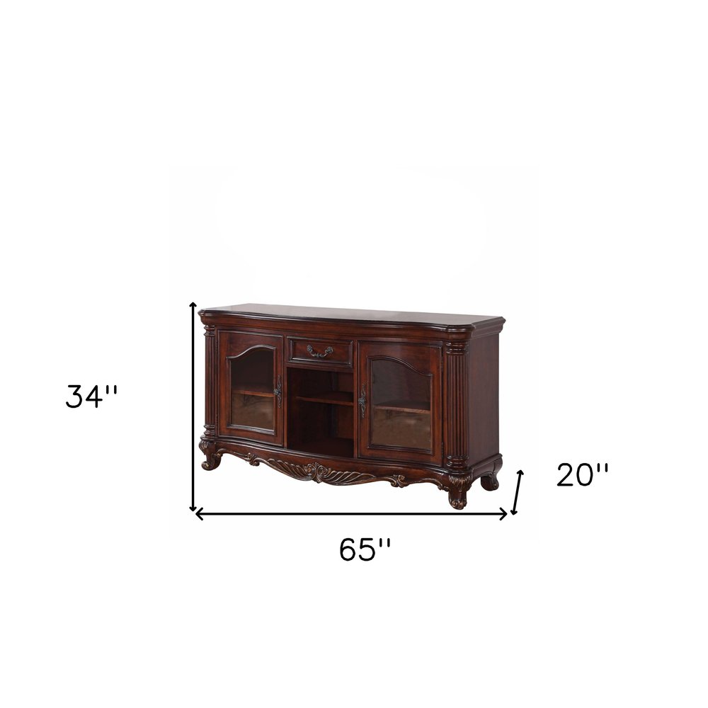 Harcourt 65" Brown Cherry TV Cabinet