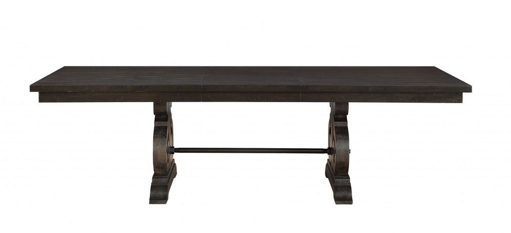 Valençay 104" Brown Solid Wood Trestle Dining Table