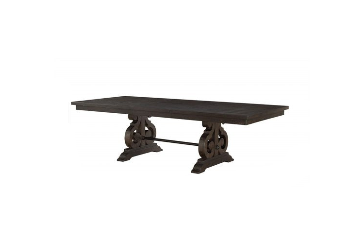 Valençay 104" Brown Solid Wood Trestle Dining Table