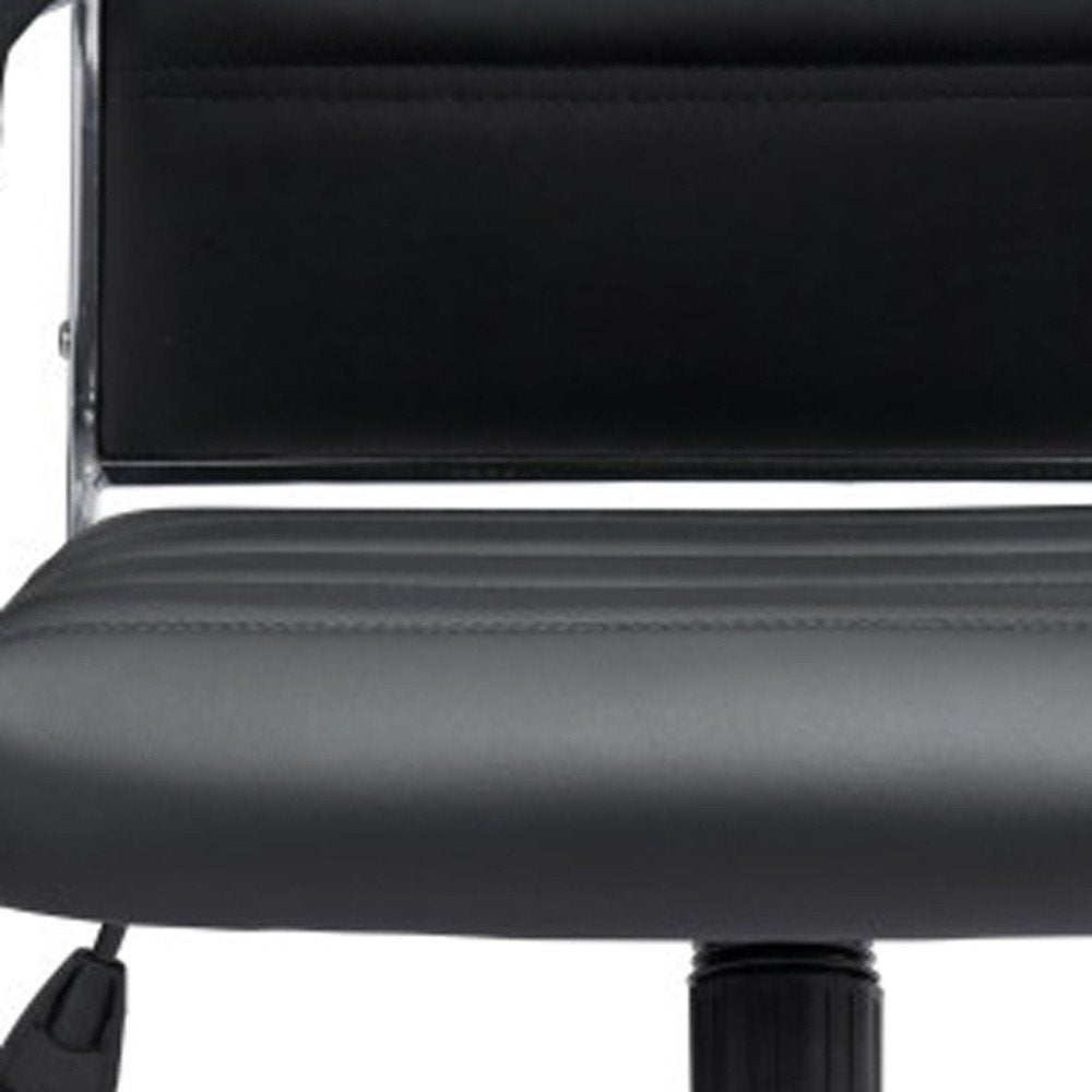 Lennox 41" Tufted Faux Leather Adjustable Office Chair with Steel Frame