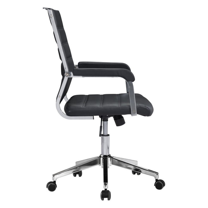 Lennox 41" Tufted Faux Leather Adjustable Office Chair with Steel Frame