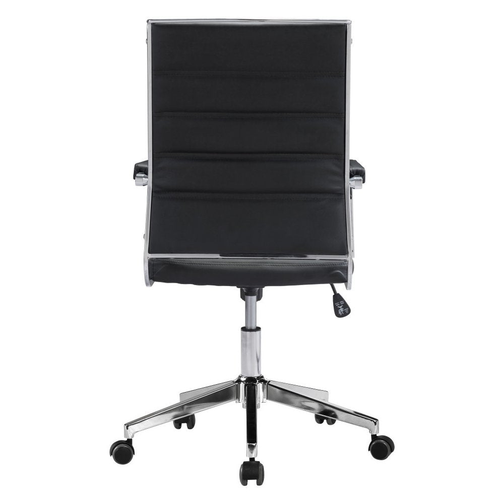 Lennox 41" Tufted Faux Leather Adjustable Office Chair with Steel Frame