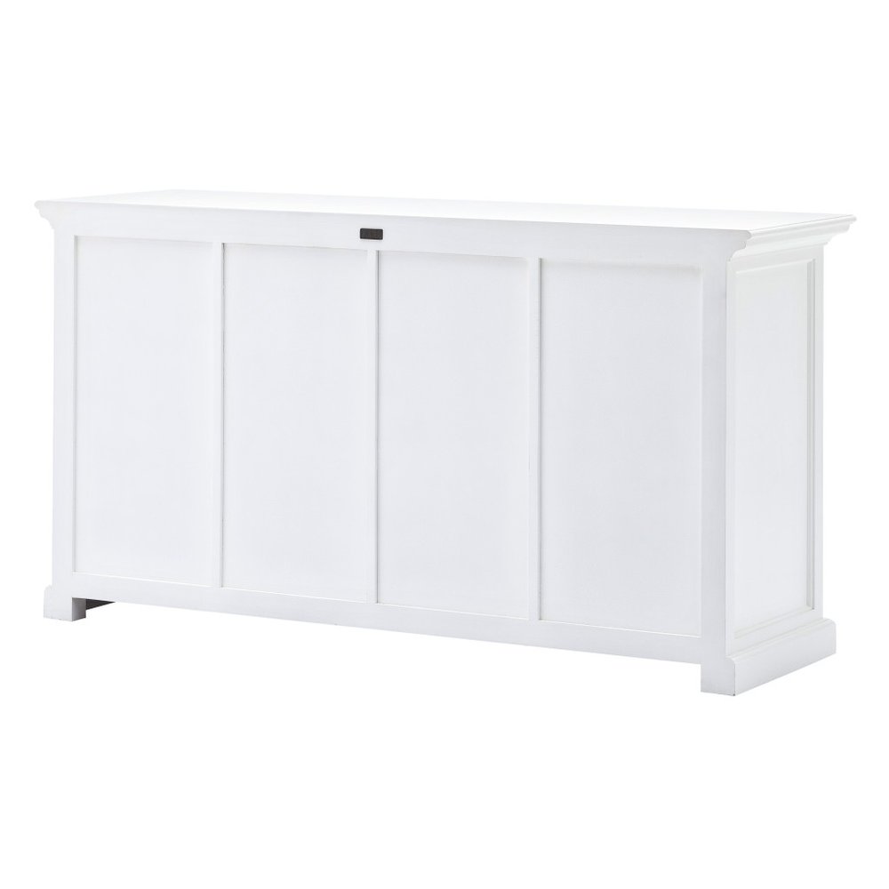 Solène 63" White Solid Wood Sideboard with Coastal Charm and Handcrafted Finish