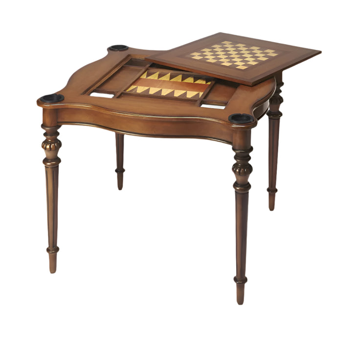 Hawthorne 32" Traditional Brown Mahogany Game Table – Classic Style for Game Night & Family Fun