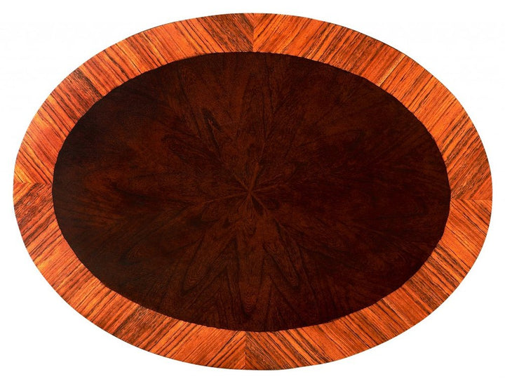 Chapelton 25" Oval Traditional Accent Table with Drawer and Shelf – Cherry, Maple & Walnut Veneer Elegance