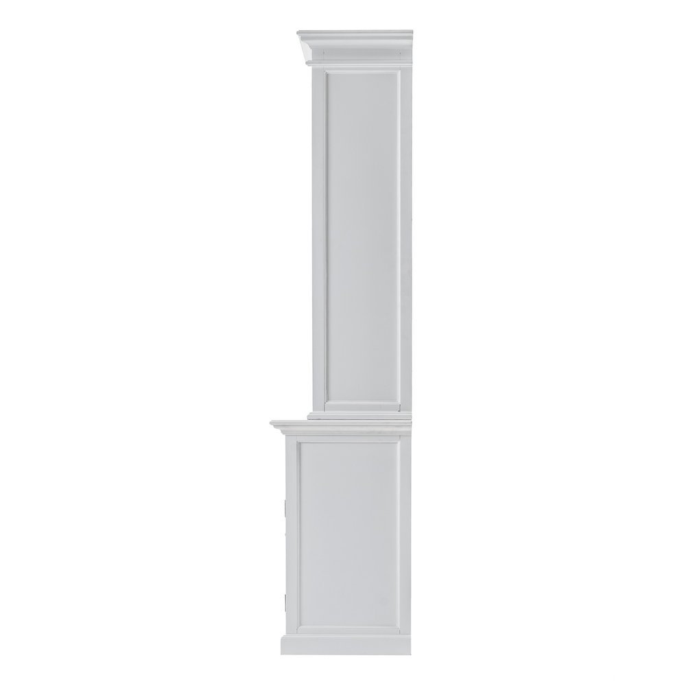 Avignon 87" White Solid Wood Adjustable 2-Tier Bookcase
