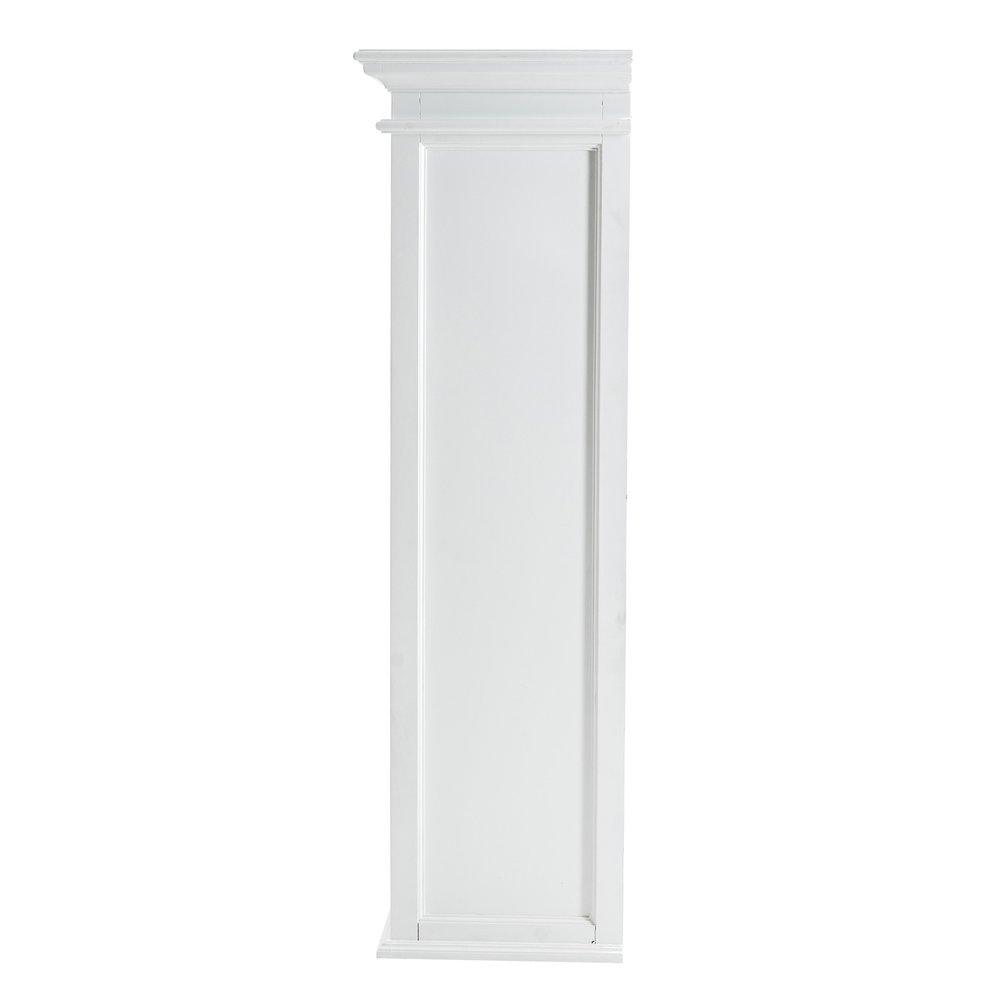 Avignon 87" White Solid Wood Adjustable 2-Tier Bookcase