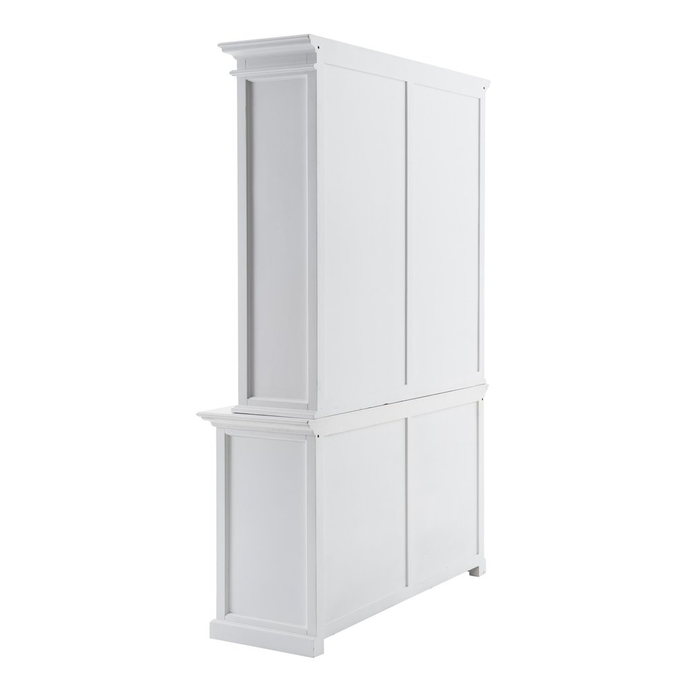 Montreux 87" White Solid Wood Adjustable 4-Tier Bookcase