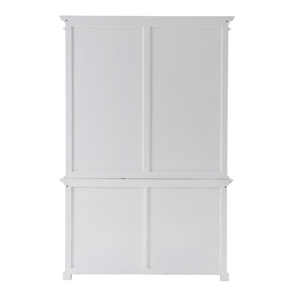Montreux 87" White Solid Wood Adjustable 4-Tier Bookcase