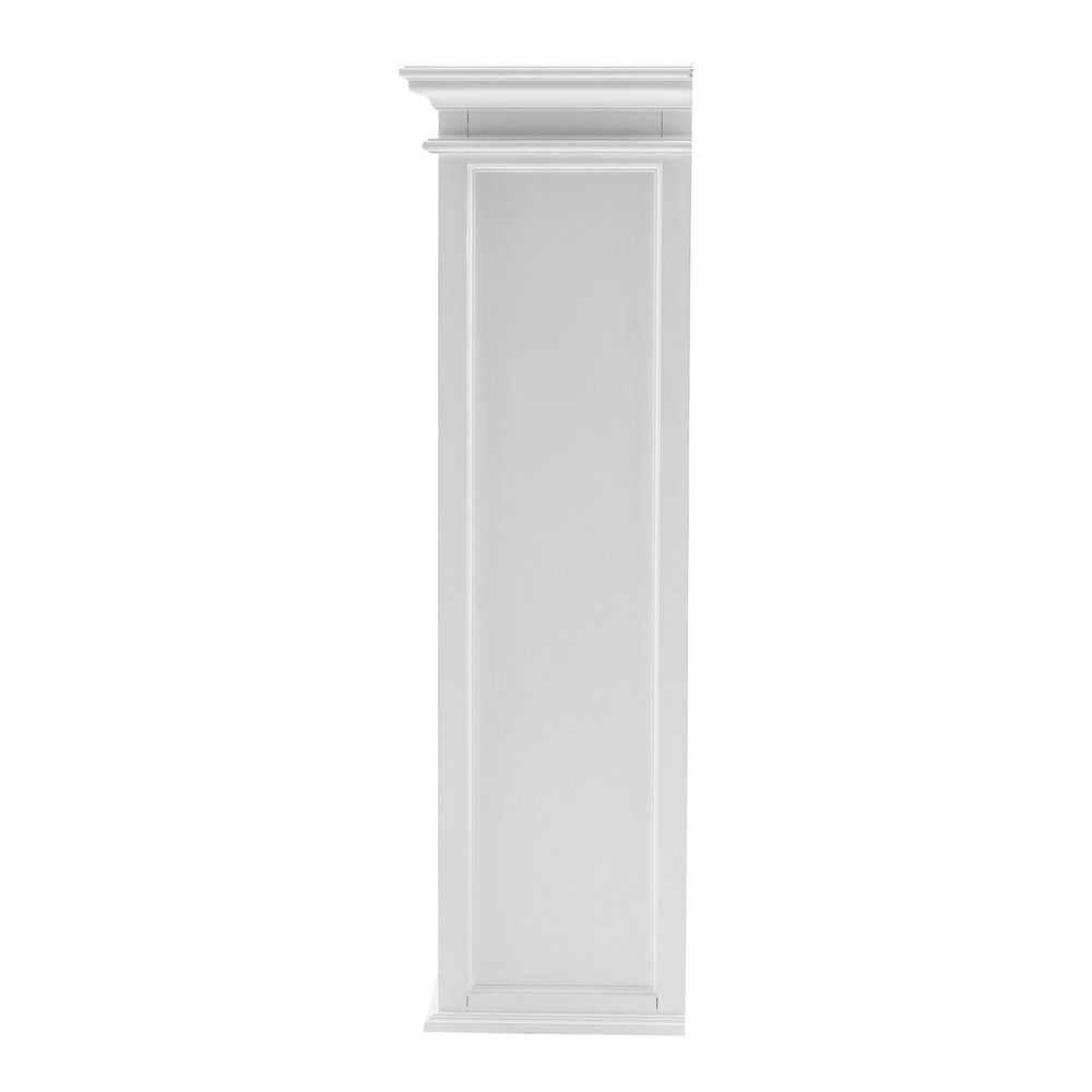 Montreux 87" White Solid Wood Adjustable 4-Tier Bookcase