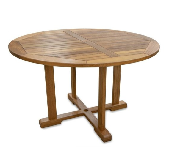 Torrance 48″ Brown Round Solid Teak Wood Dining Table