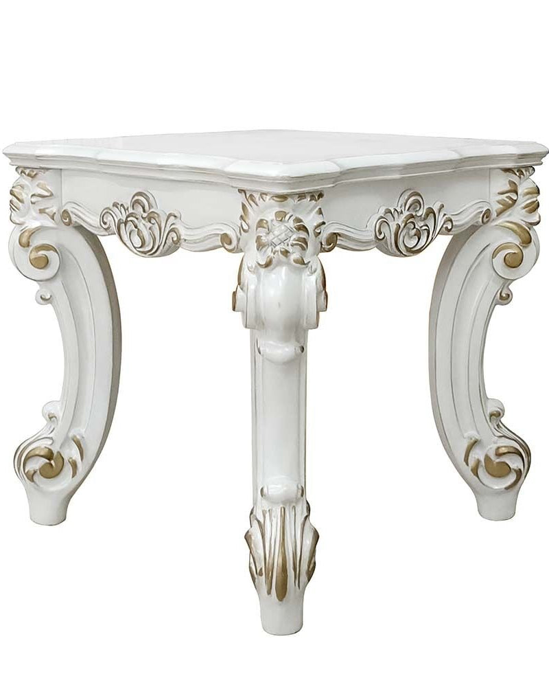 Savoy 26" Antique Pearl Square Accent Table