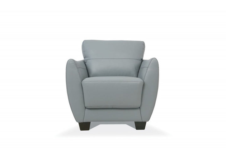 Montreux 33" Gray Genuine Leather Arm Chair