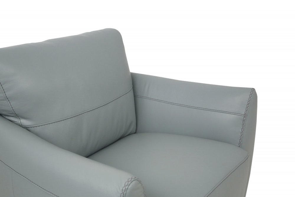 Montreux 33" Gray Genuine Leather Arm Chair
