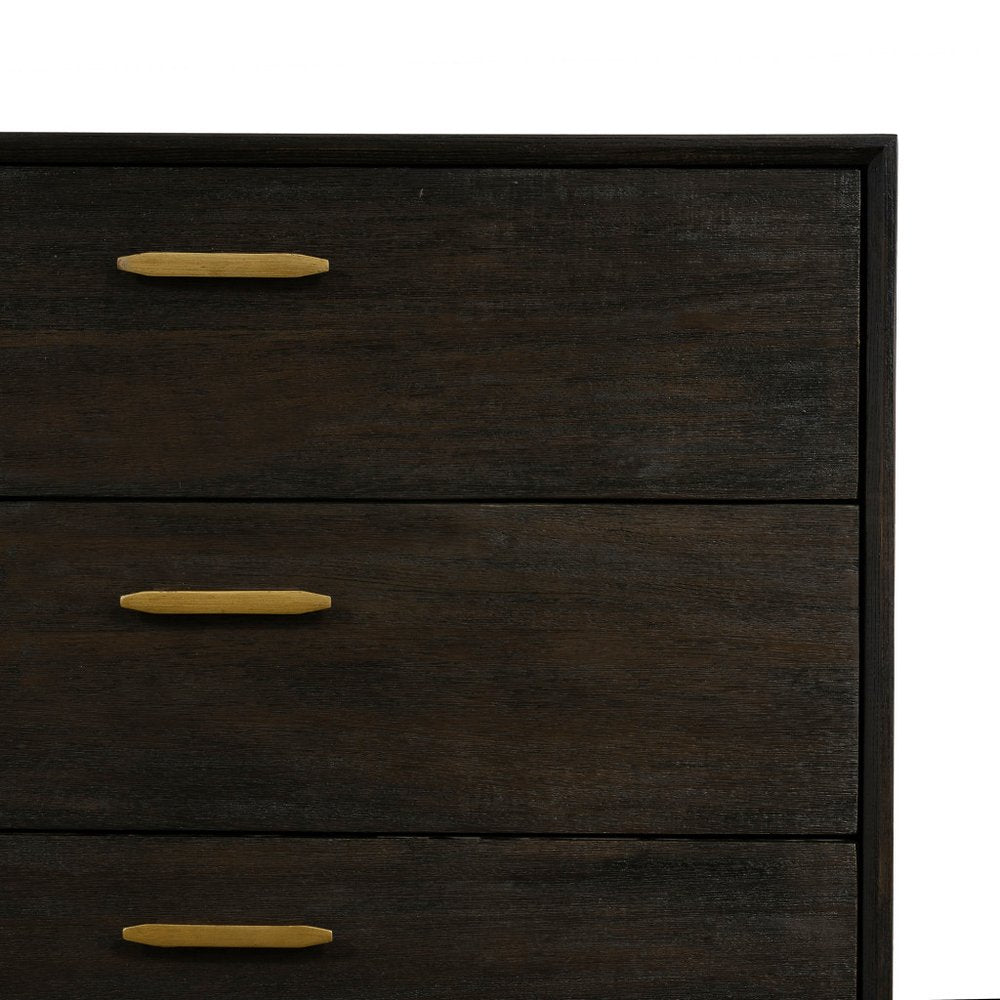 Montréal 63" Brown Solid Wood Six Drawer Dresser