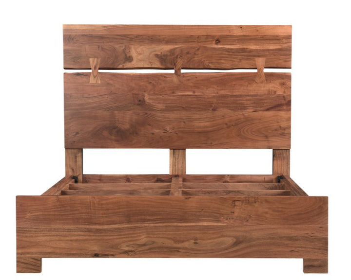 Chestnut Live Edge Solid Wood Queen Bed Frame