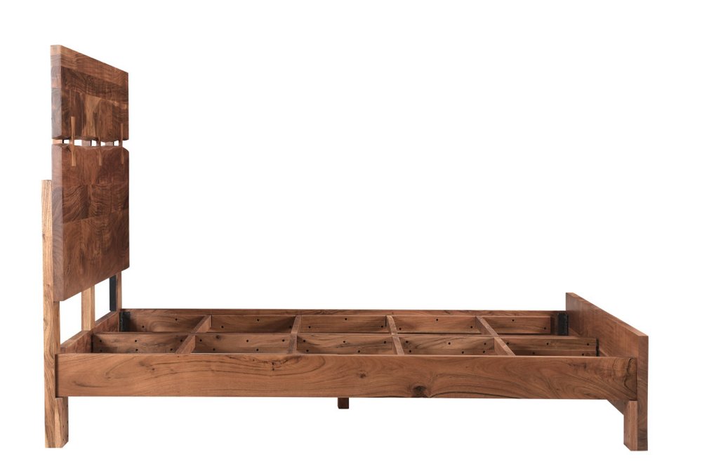 Chesterfield Chestnut Live Edge Solid Wood Queen Bed Frame