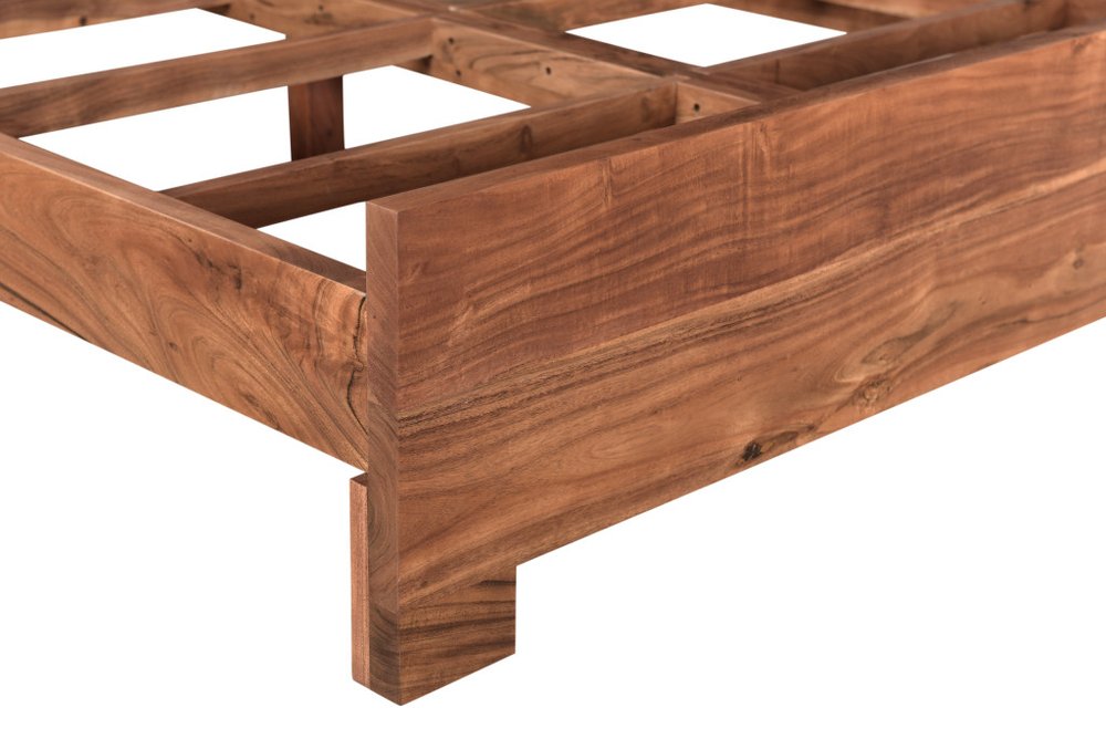 Chesterfield Chestnut Live Edge Solid Wood Queen Bed Frame