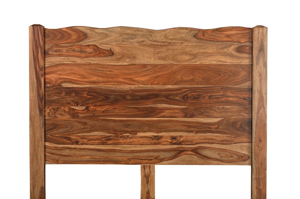 Monterey Brown Live Edge Solid Wood Queen Bed Frame