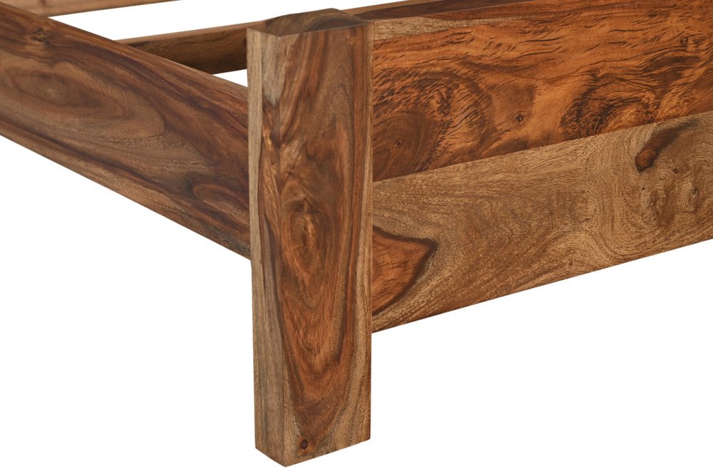 Monterey Brown Live Edge Solid Wood Queen Bed Frame