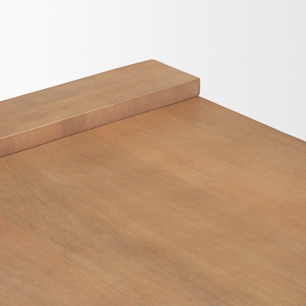 48-Inch Natural Solid Wood Rectangular Sled Base Coffee Table